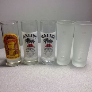 5 Tropical Shot Glass Lot!